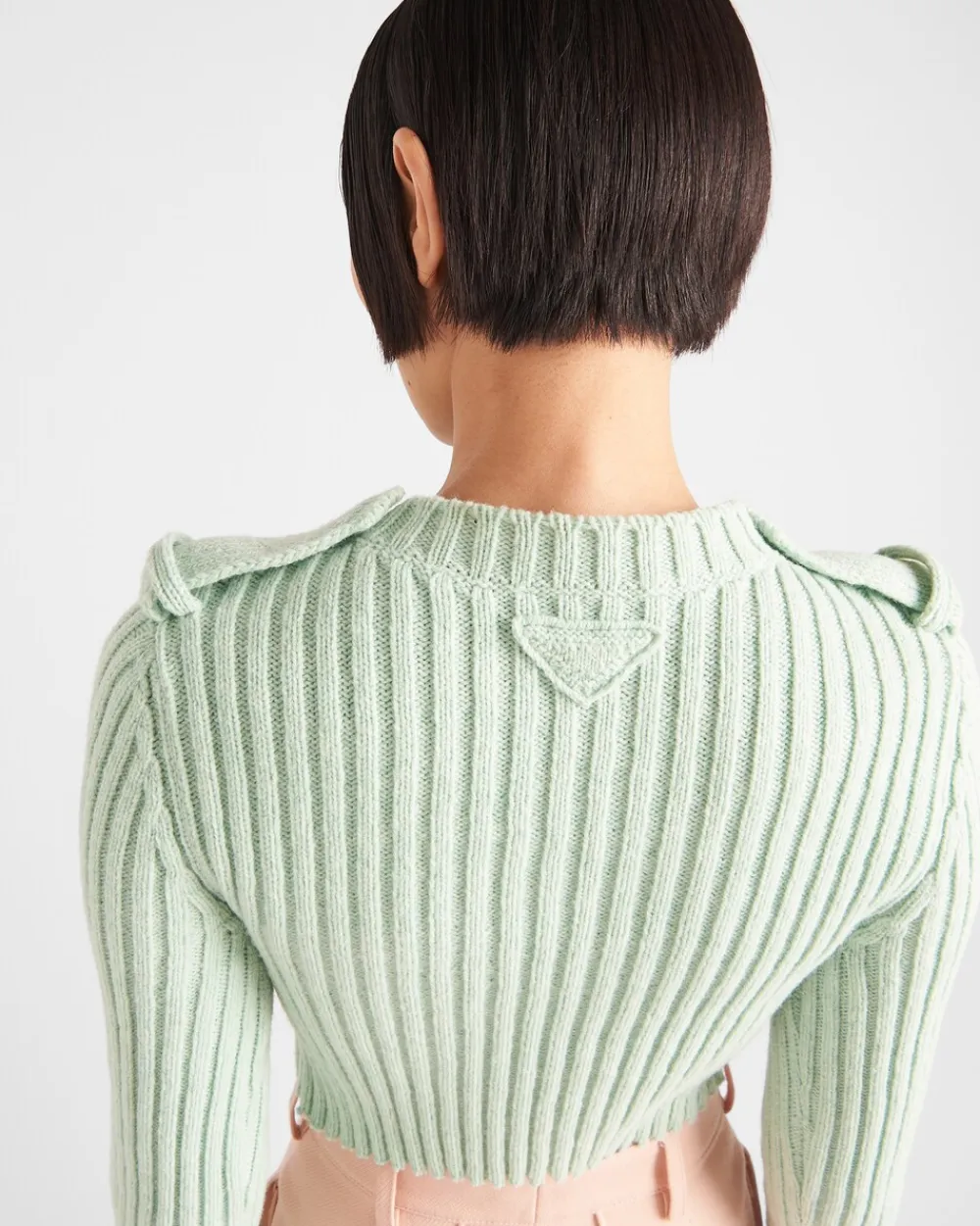 Mujer Prada TEJIDOS DE PUNTO^Jersey De Lana Y Cachemir Con Cuello Redondo
