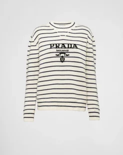 Mujer Prada TEJIDOS DE PUNTO^Jersey De Lana Y Cachemir Con Cuello Redondo