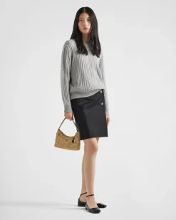 Mujer Prada TEJIDOS DE PUNTO^Jersey De Lana Y Cachemir Con Pedrería