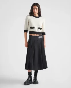 Mujer Prada TEJIDOS DE PUNTO^Jersey De Seda Y Cachemir Con Cuello Redondo