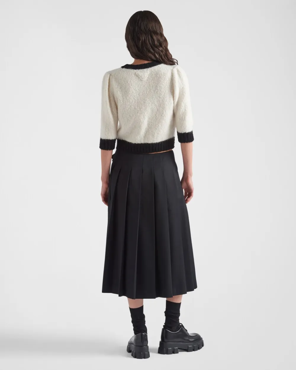 Mujer Prada TEJIDOS DE PUNTO^Jersey De Seda Y Cachemir Con Cuello Redondo