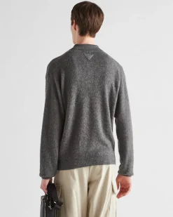 Hombre Prada TEJIDOS DE PUNTO^Jersey Tipo Polo De Cachemir Y Seda