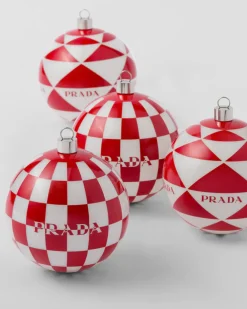 Mujer Prada JUEGOS Y ACCESORIOS PARA EL HOGAR^Juego De Adornos Navideños De Cristal