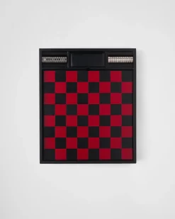 Mujer/Hombre Prada JUEGOS|JUEGOS Y ACCESORIOS PARA EL HOGAR^Juego De Damas En Piel Saffiano