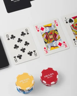 Mujer/Hombre Prada JUEGOS|JUEGOS Y ACCESORIOS PARA EL HOGAR^Juego De Póker De Piel Saffiano