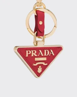 Mujer Prada ACCESORIOS TECNOLÓGICOS Y LLAVEROS^Llavero De Piel Saffiano