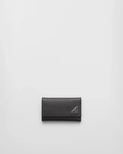 Hombre Prada CARTERAS Y TARJETEROS^Llavero De Piel Saffiano