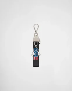 Hombre Prada ACCESORIOS TECNOLÓGICOS Y LLAVEROS^Llavero De Piel Saffiano