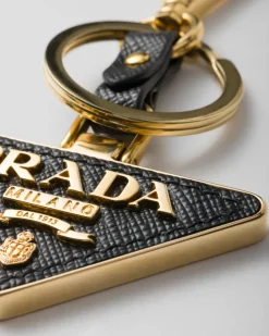 Mujer Prada ACCESORIOS TECNOLÓGICOS Y LLAVEROS^Llavero De Piel Saffiano