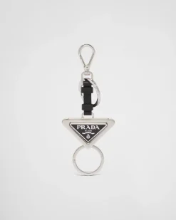 Mujer Prada ACCESORIOS TECNOLÓGICOS Y LLAVEROS^Llavero De Piel Y Metal Divisible