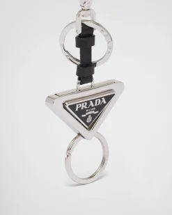 Mujer Prada ACCESORIOS TECNOLÓGICOS Y LLAVEROS^Llavero De Piel Y Metal Divisible