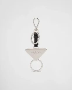 Mujer Prada ACCESORIOS TECNOLÓGICOS Y LLAVEROS^Llavero De Piel Y Metal Divisible