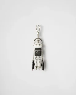 Mujer Prada ACCESORIOS TECNOLÓGICOS Y LLAVEROS^Llavero De Robot De Piel Saffiano