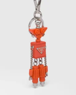 Hombre Prada ACCESORIOS TECNOLÓGICOS Y LLAVEROS^Llavero De Robot En Piel Saffiano