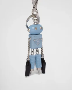 Hombre Prada ACCESORIOS TECNOLÓGICOS Y LLAVEROS^Llavero De Robot En Piel Saffiano