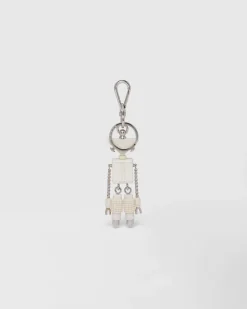 Hombre Prada ACCESORIOS TECNOLÓGICOS Y LLAVEROS^Llavero De Robot En Piel Saffiano
