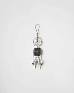 Hombre Prada ACCESORIOS TECNOLÓGICOS Y LLAVEROS^Llavero De Robot En Piel Saffiano