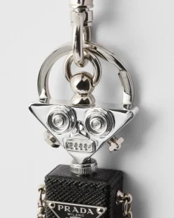 Hombre Prada ACCESORIOS TECNOLÓGICOS Y LLAVEROS^Llavero De Robot En Piel Saffiano