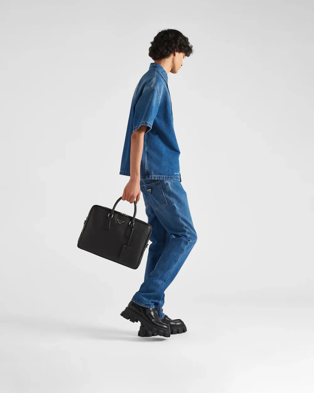 Mujer/Hombre Prada MALETAS|MALETAS^Maletín De Piel Saffiano