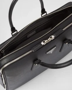 Mujer/Hombre Prada MALETAS|MALETAS^Maletín De Piel Saffiano