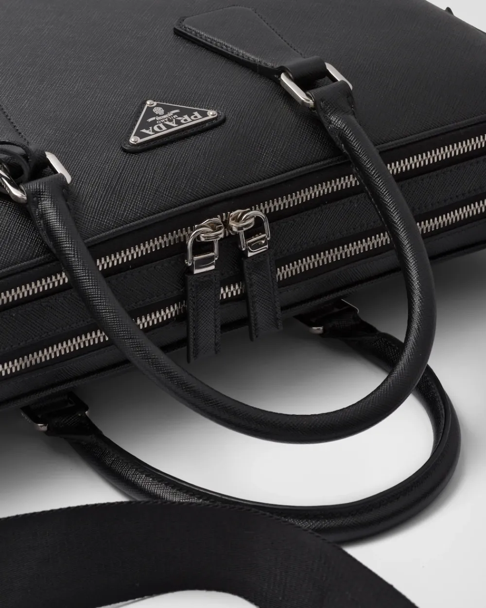 Mujer/Hombre Prada MALETAS|MALETAS^Maletín De Piel Saffiano