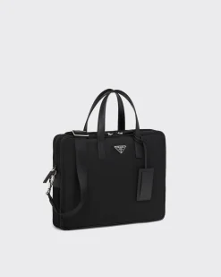 Mujer Prada COLECCIÓN MASCULINA|MALETAS^Maletín De Re-nylon Y Piel Saffiano