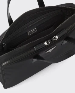 Mujer Prada COLECCIÓN MASCULINA|MALETAS^Maletín De Re-nylon Y Piel Saffiano