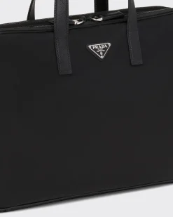Mujer Prada COLECCIÓN MASCULINA|MALETAS^Maletín De Re-nylon Y Piel Saffiano