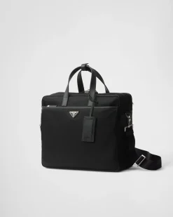Mujer/Hombre Prada COLECCIÓN MASCULINA|MALETAS^Maletín De Re-nylon Y Piel Saffiano