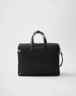 Mujer/Hombre Prada COLECCIÓN MASCULINA|MALETAS^Maletín De Re-nylon Y Piel Saffiano