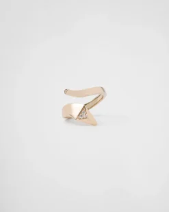Mujer/Hombre Prada COLECCIÓN DE JOYERÍA ELEGANTE|COLECCIÓN DE JOYERÍA ELEGANTE^Minianillo De Serpiente Eternal Gold En Oro Amarillo Y Diamantes