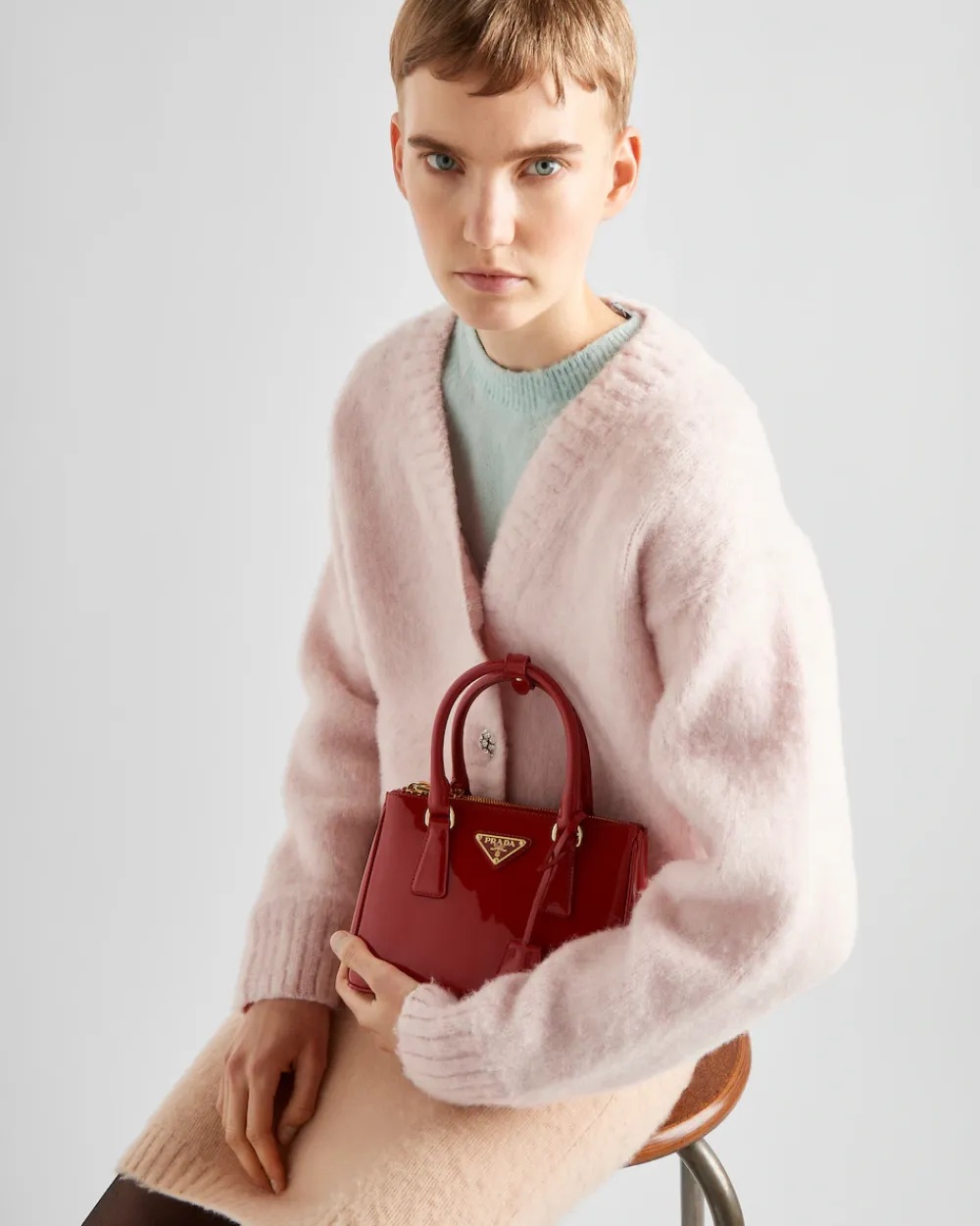 Mujer Prada BOLSOS CON ASA SUPERIOR|BOLSOS CON ASA SUPERIOR^Minibolso De Charol Galleria