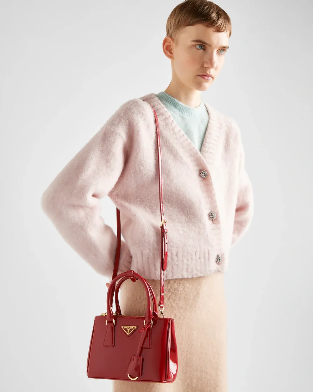 Mujer Prada BOLSOS CON ASA SUPERIOR|BOLSOS CON ASA SUPERIOR^Minibolso De Charol Galleria