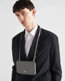 Hombre Prada BOLSOS MENSAJEROS^Minibolso De Piel Con Bandolera