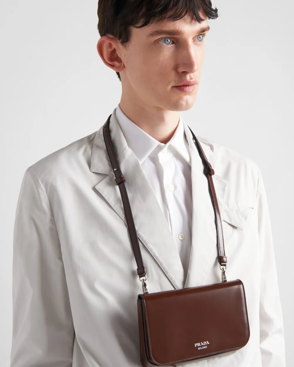 Hombre Prada BOLSOS MENSAJEROS^Minibolso De Piel Con Bandolera