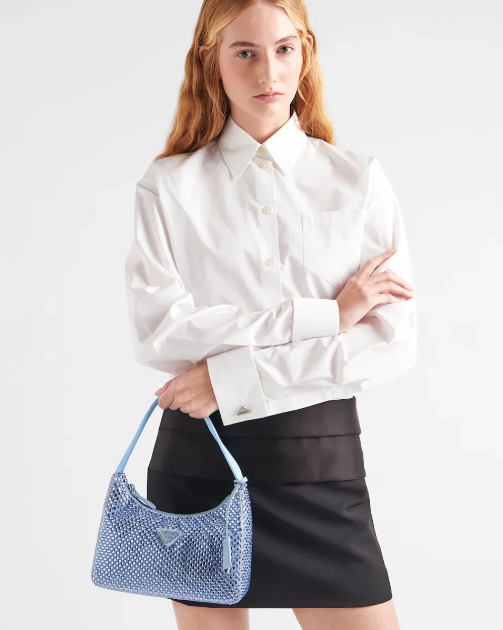 Prada PRADA RE-EDITION^Minibolso De Satén Con Cristales