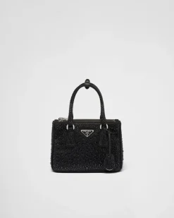 Mujer Prada BOLSOS CON ASA SUPERIOR|BOLSOS CON ASA SUPERIOR^Minibolso Galleria De Satén Y Cristales