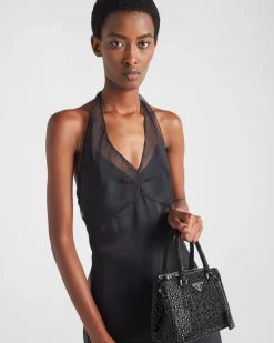 Mujer Prada BOLSOS CON ASA SUPERIOR|BOLSOS CON ASA SUPERIOR^Minibolso Galleria De Satén Y Cristales