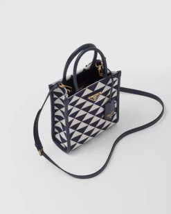 Mujer Prada BOLSOS CON ASA SUPERIOR|BOLSOS CON ASA SUPERIOR^Minibolso Symbole De Tela Bordada
