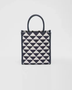 Mujer Prada BOLSOS CON ASA SUPERIOR|BOLSOS CON ASA SUPERIOR^Minibolso Symbole De Tela Bordada