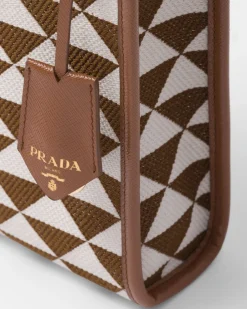 Mujer Prada BOLSOS CON ASA SUPERIOR|BOLSOS CON ASA SUPERIOR^Minibolso Symbole De Tela Bordada