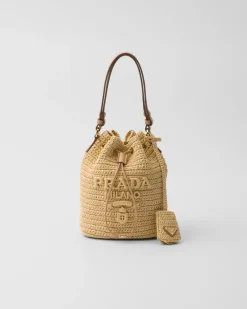 Mujer Prada PRADA SUMMER BAGS|BOLSOS DE HOMBRO^Minibolso Saco De Croché Y Piel