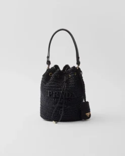 Mujer Prada PRADA SUMMER BAGS|BOLSOS DE HOMBRO^Minibolso Saco De Croché Y Piel