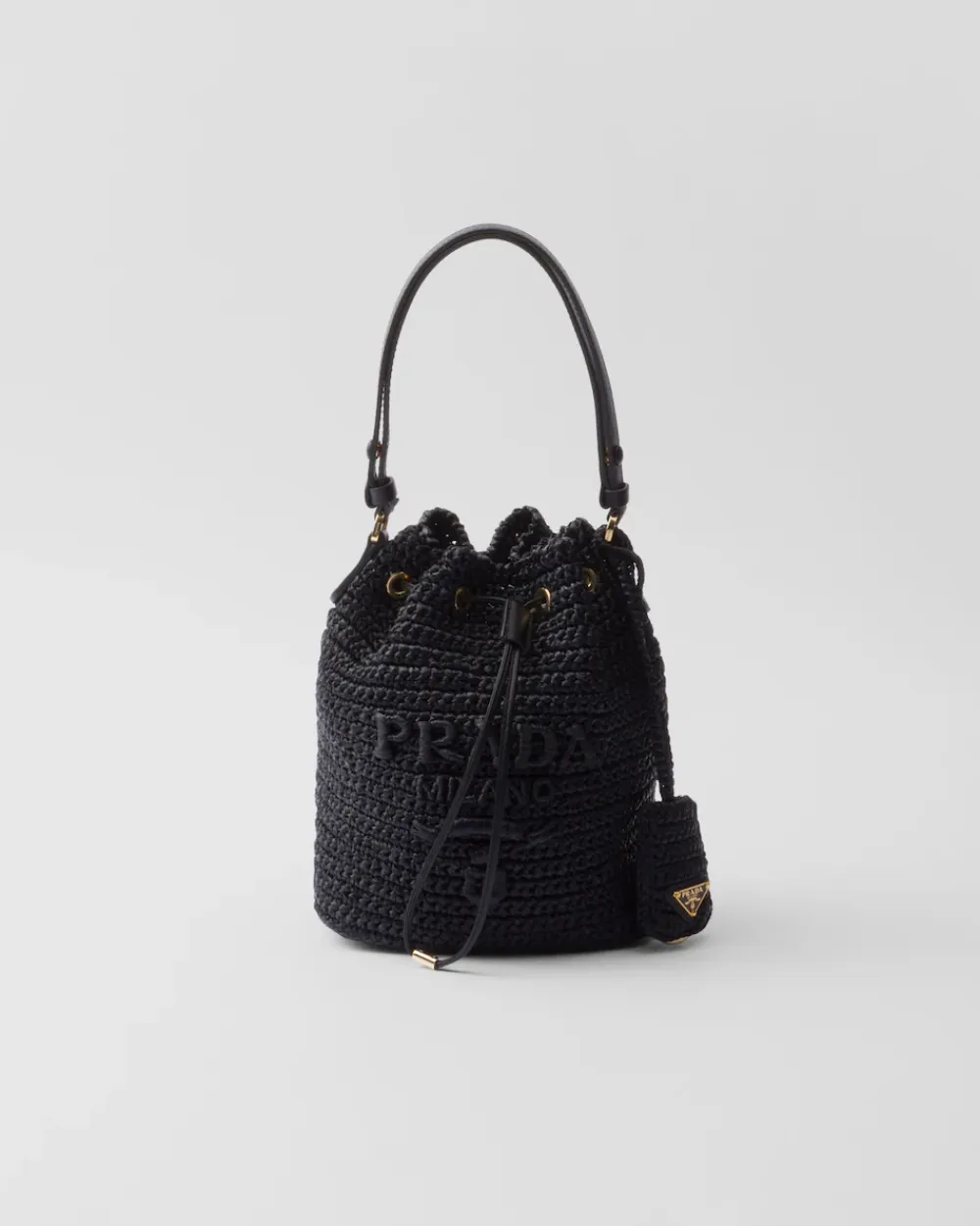 Mujer Prada PRADA SUMMER BAGS|BOLSOS DE HOMBRO^Minibolso Saco De Croché Y Piel