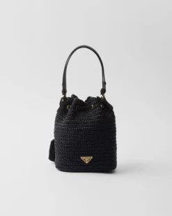 Mujer Prada PRADA SUMMER BAGS|BOLSOS DE HOMBRO^Minibolso Saco De Croché Y Piel