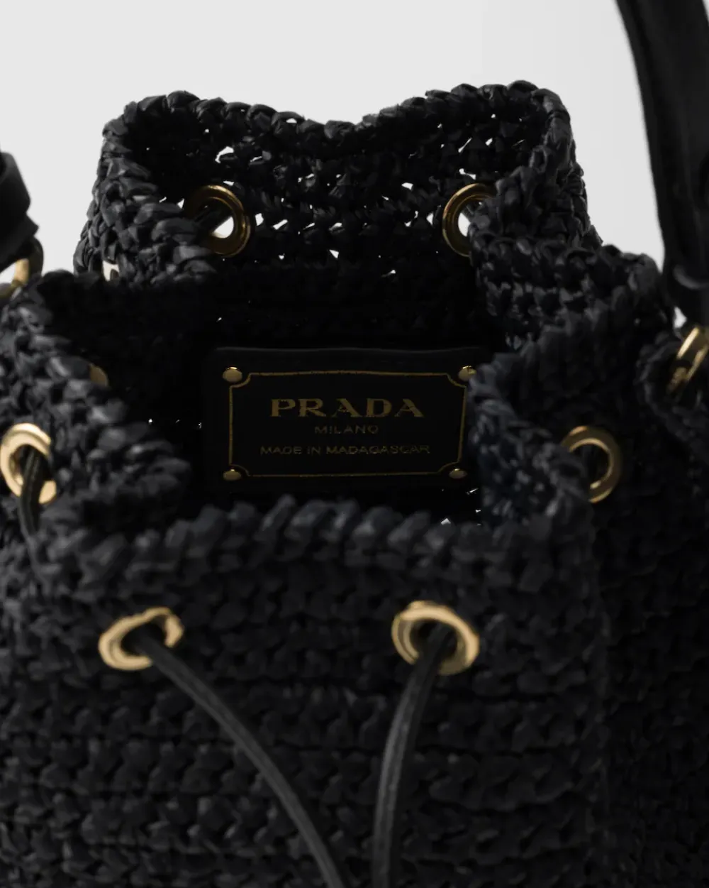 Mujer Prada PRADA SUMMER BAGS|BOLSOS DE HOMBRO^Minibolso Saco De Croché Y Piel