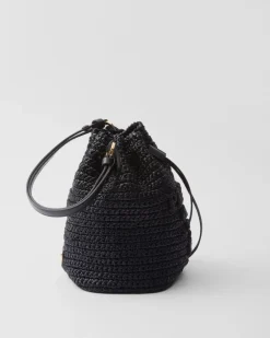 Mujer Prada PRADA SUMMER BAGS|BOLSOS DE HOMBRO^Minibolso Saco De Croché Y Piel