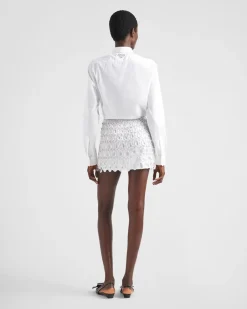 Mujer Prada FALDAS^Minifalda Con Flecos De Joya
