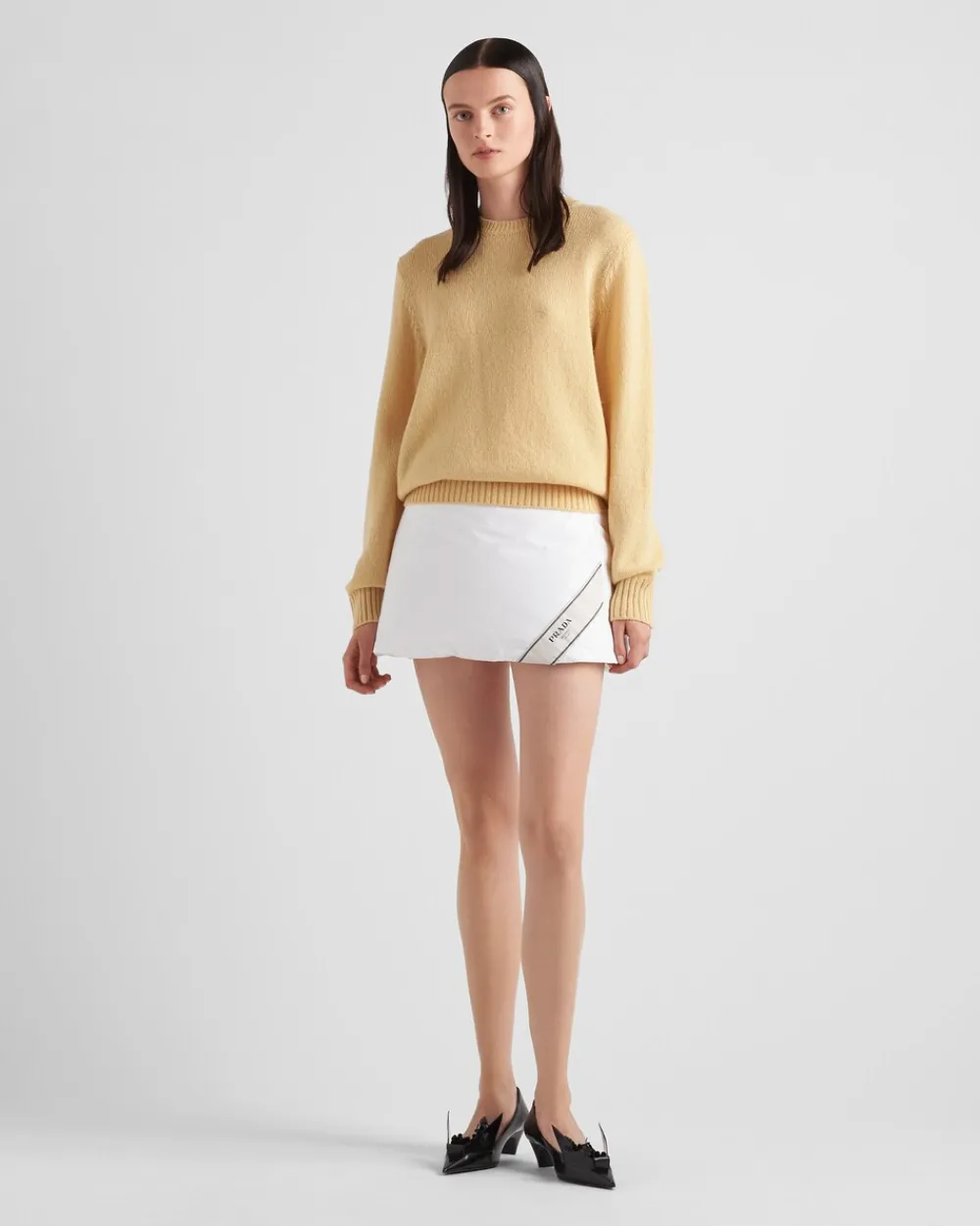 Mujer Prada FALDAS^Minifalda De Algodón Acolchada