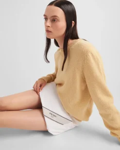 Mujer Prada FALDAS^Minifalda De Algodón Acolchada